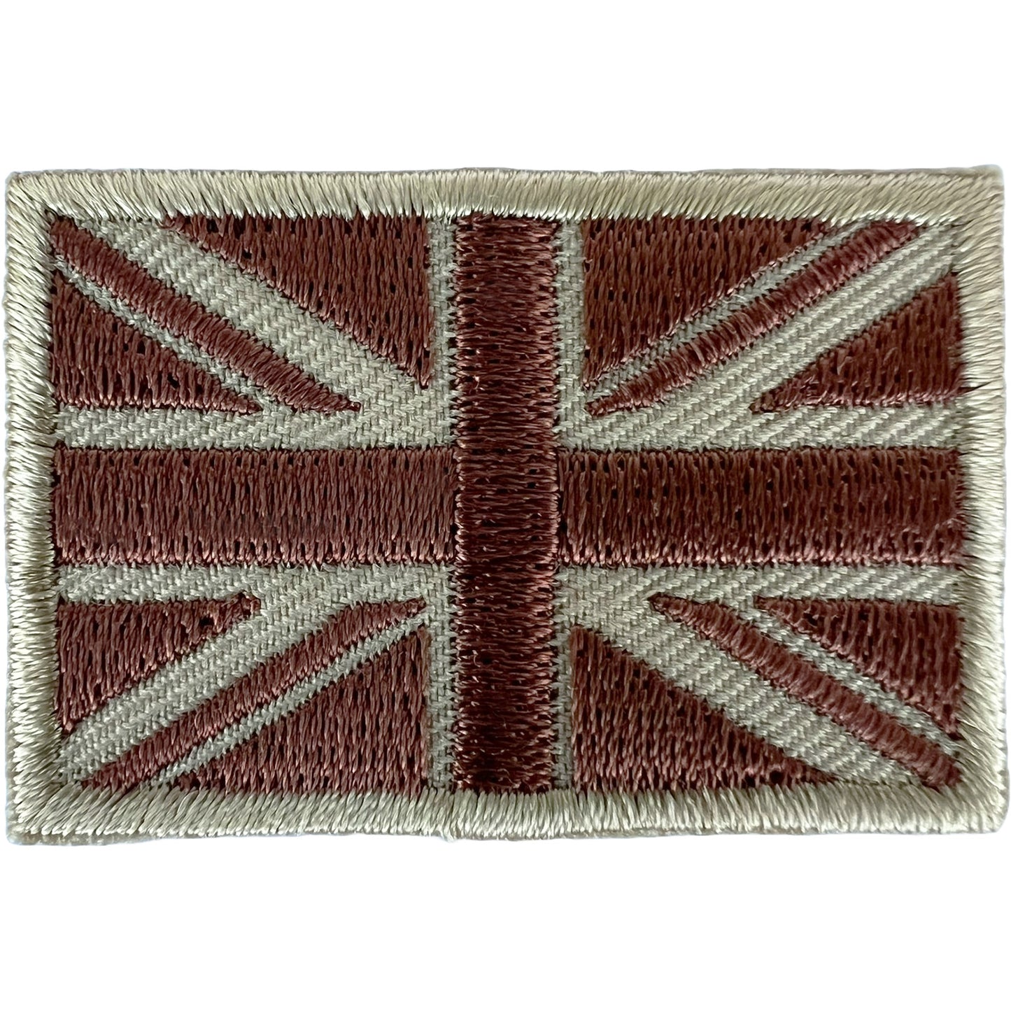 Army Brown Mini UK Flag Patch Iron Sew On Small Union Jack MOD Embroidered Badge