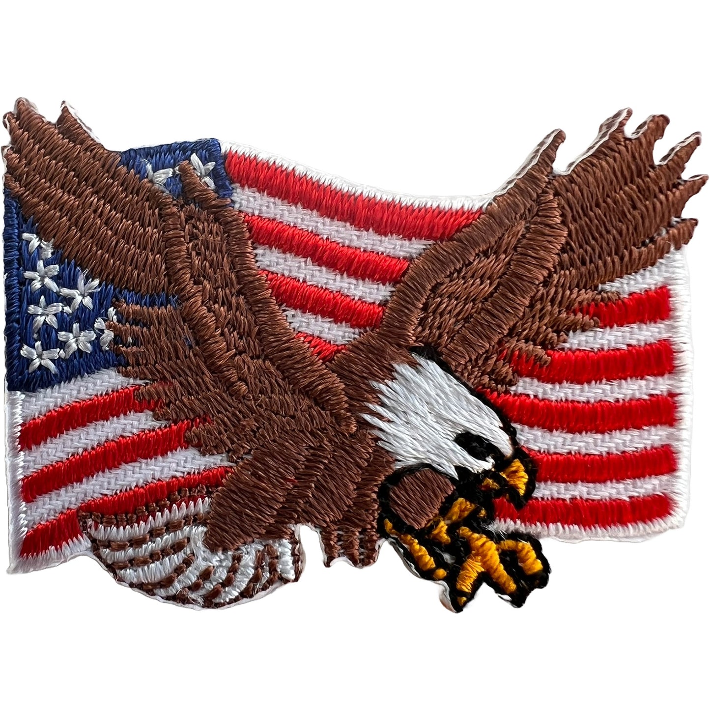 Mini USA Eagle Flag Patch Iron Sew On Cloth Small United States of America Badge