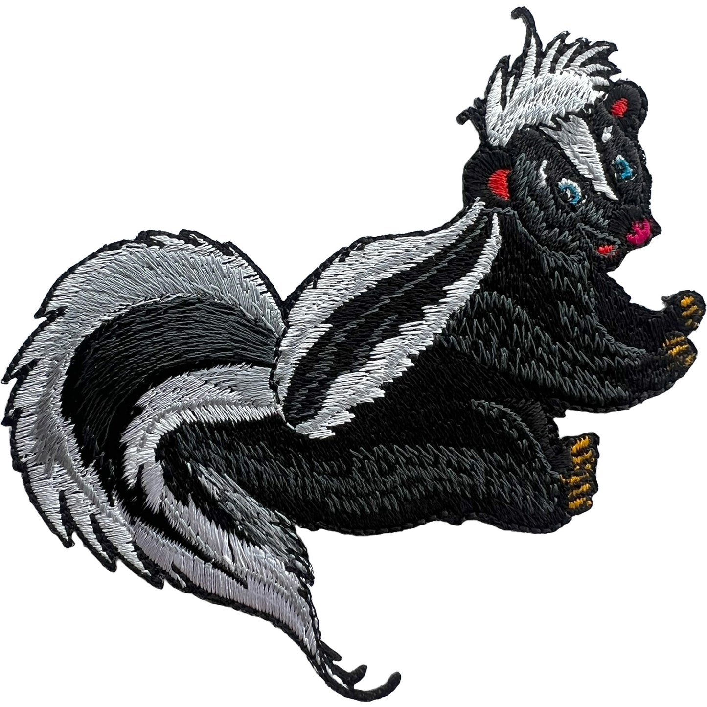 Skunk Patch Embroidered Iron Sew On Clothes Bag Animal Embroidery Badge Decal
