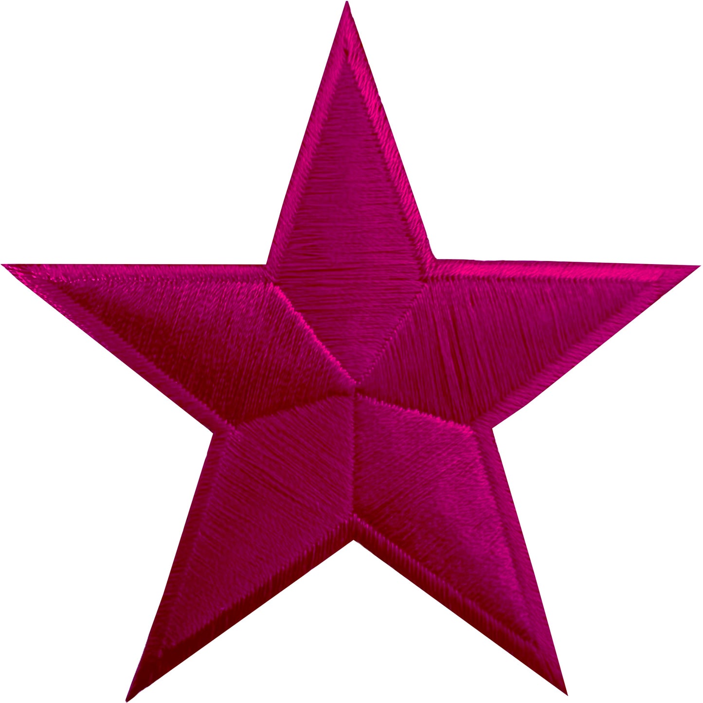 Bright Pink Star Patch Iron Sew On T Shirt Hoodie Clothes Bag Embroidered Badge
