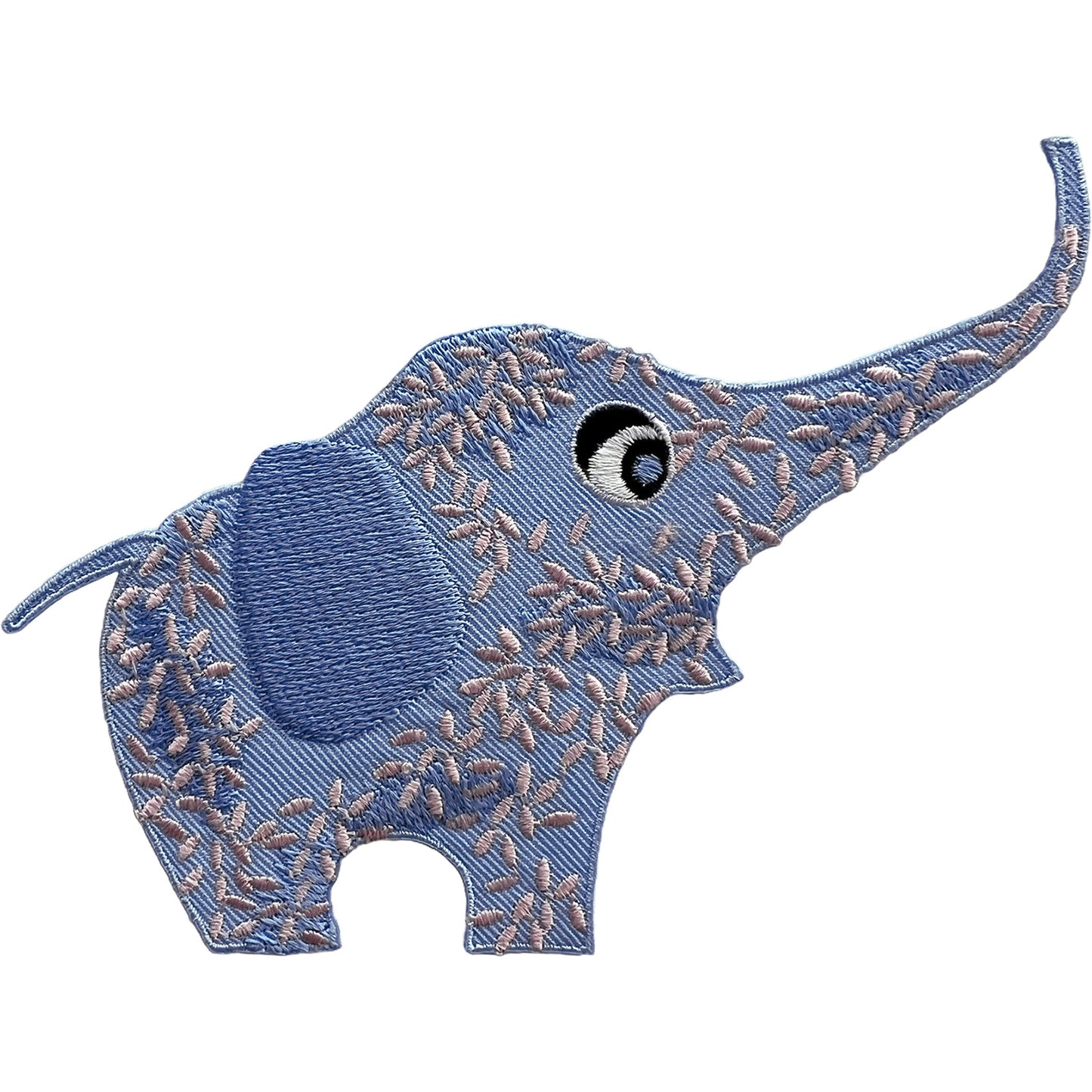 Elephant Patch Iron Sew On T Shirt Bag Jacket Jeans Blue Pink Embroidered Badge