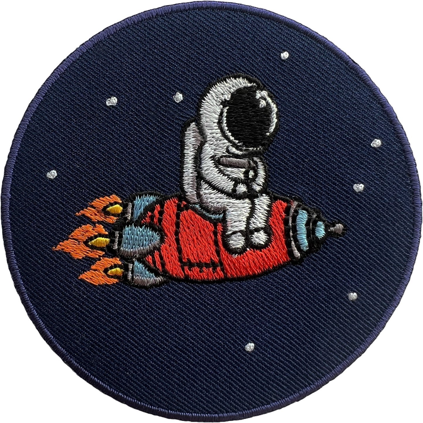 Rocket Astronaut Patch Iron Sew On Clothes Denim Jeans Jacket Shirt Space Badge