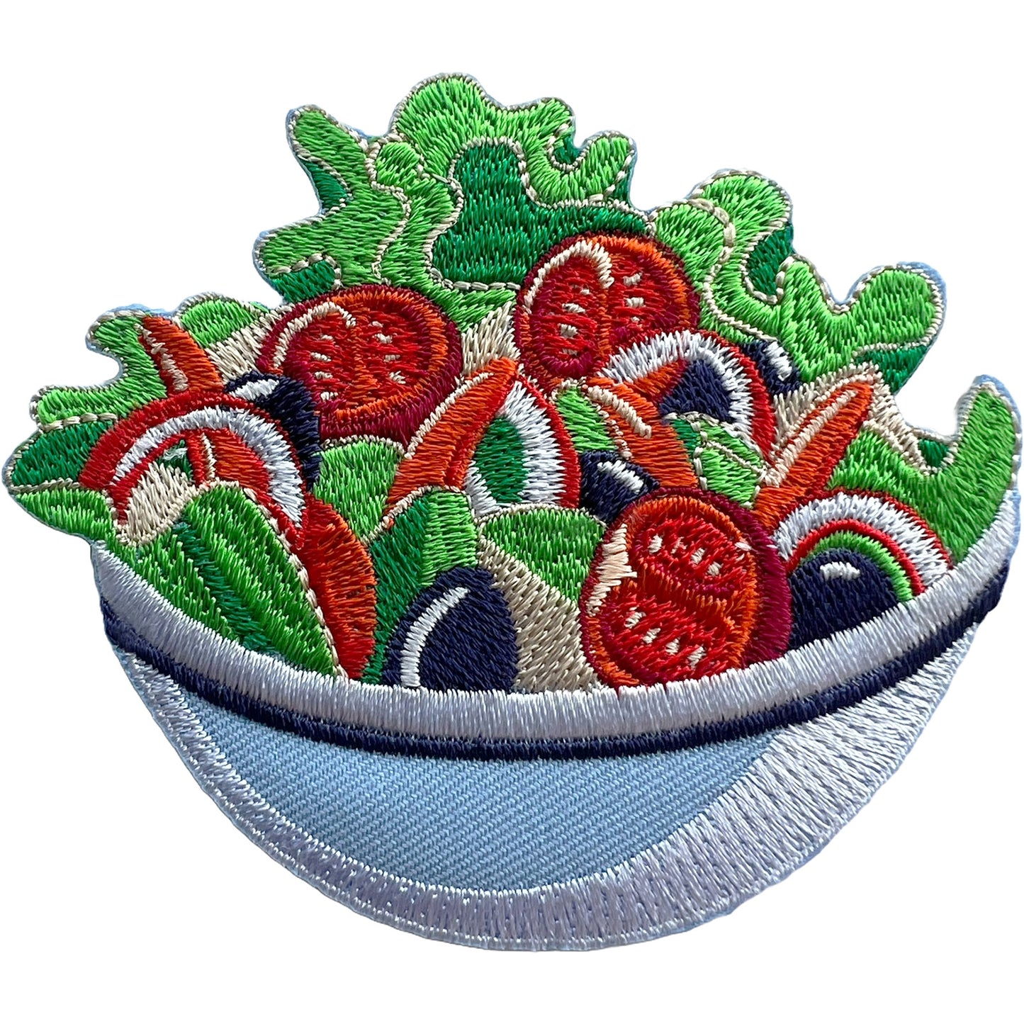 Salad Bowl Patch Embroidered Badge Iron Sew On Clothes Crafts Chef Apron Uniform