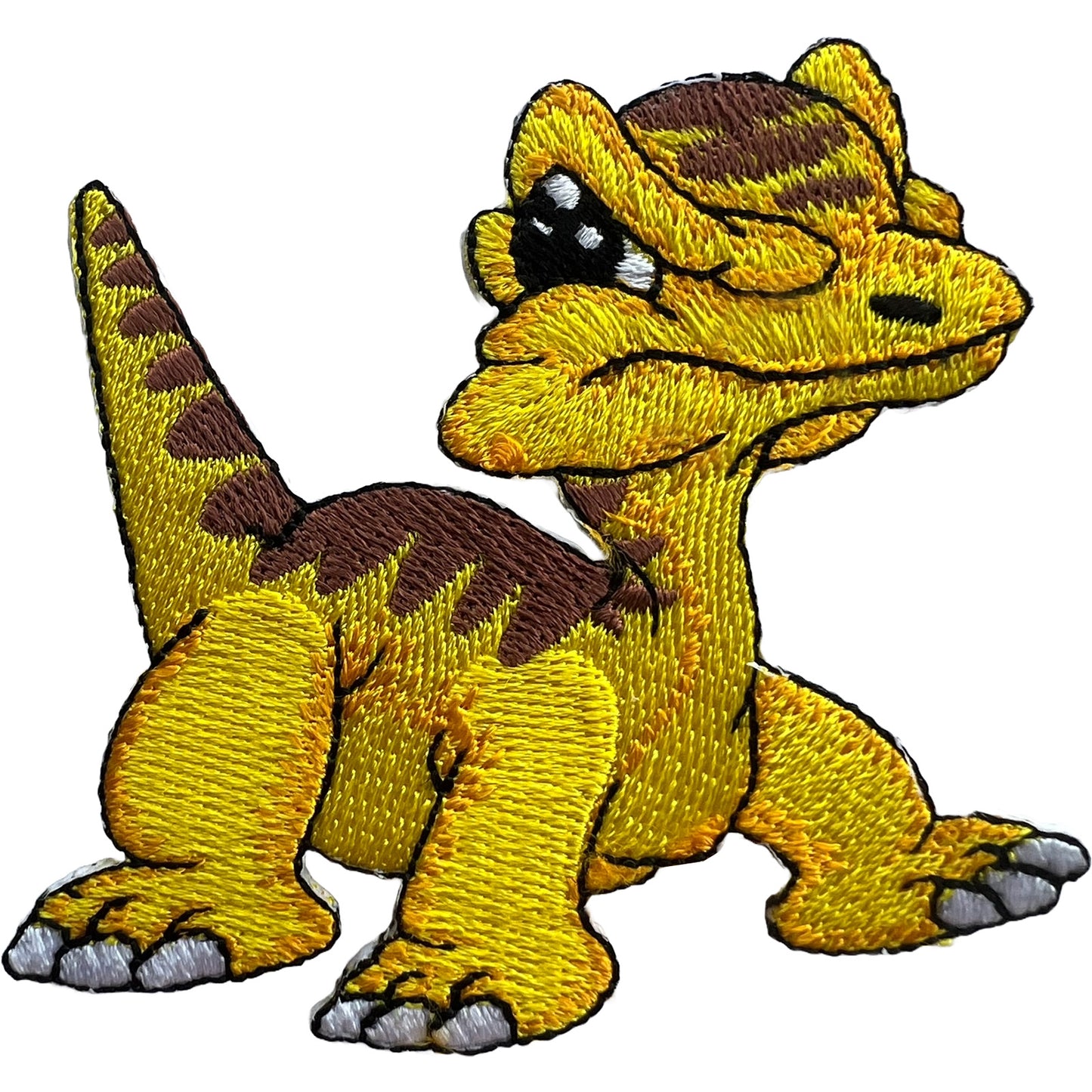 Yellow Dinosaur Patch Iron Sew On T Shirt Jumper Jeans Bag Coat Embroidery Badge