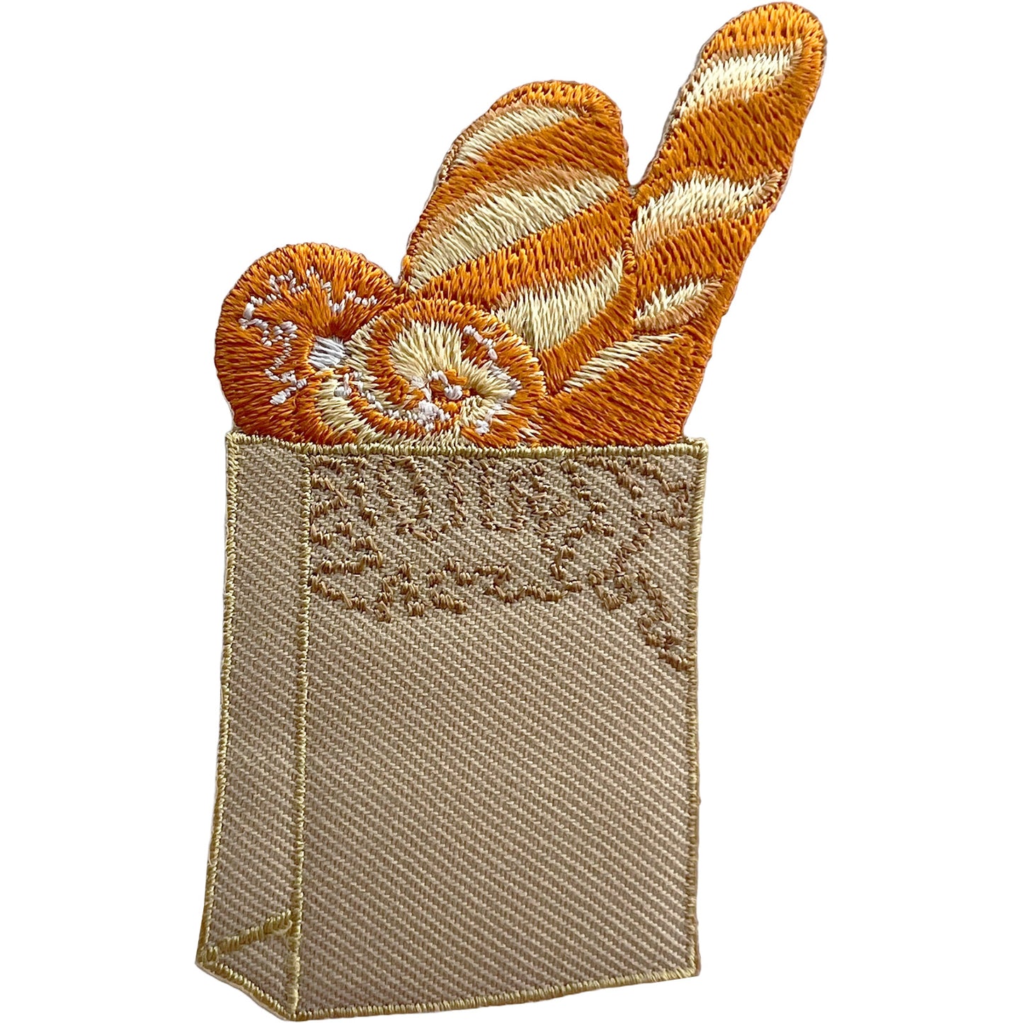 Bag of Baguette French Bread Patch Iron Sew On Clothes T Shirt Embroidered Badge