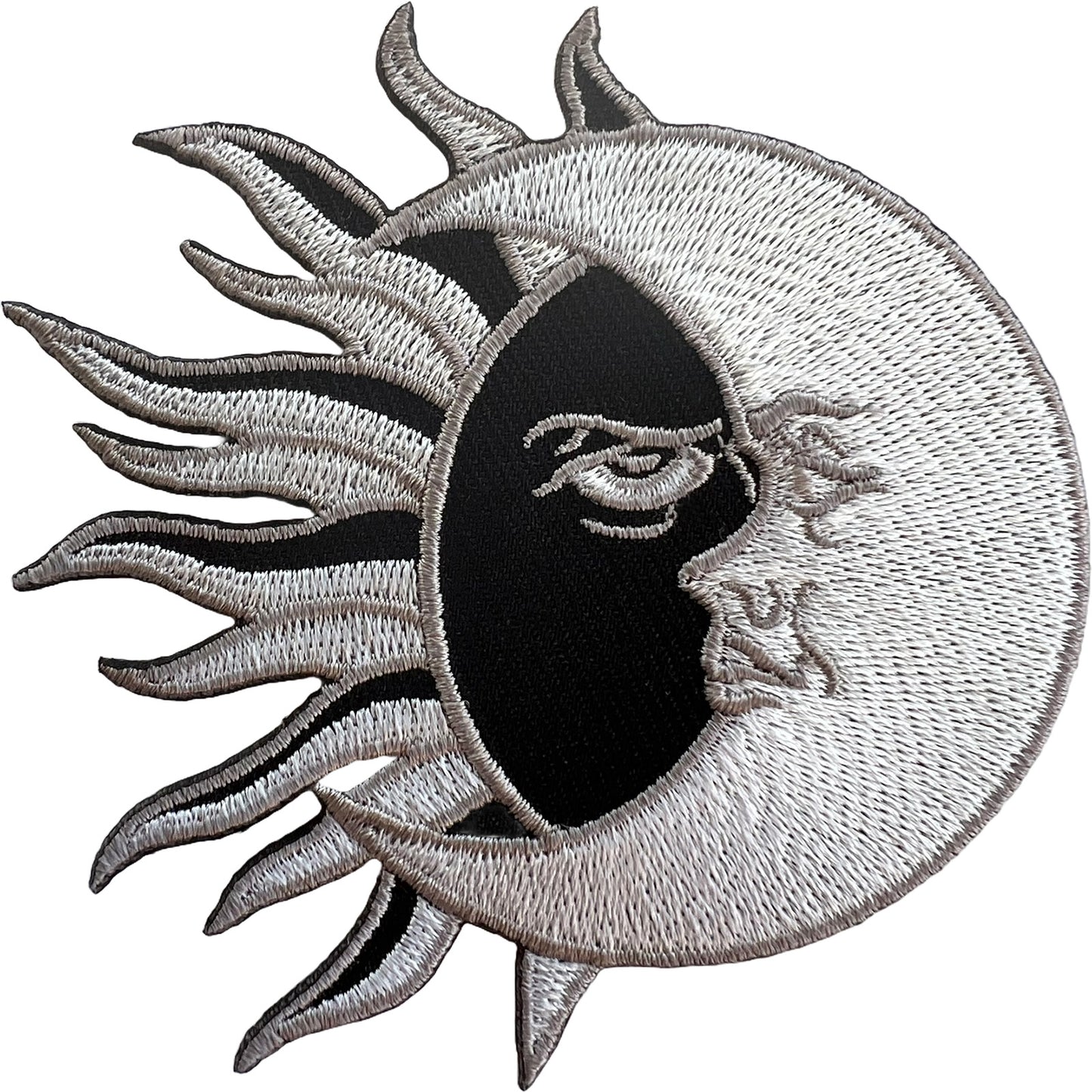 Moon Sun Yin and Yang Patch Embroidered Badge Iron Sew On Shirt Bag Jeans Jacket