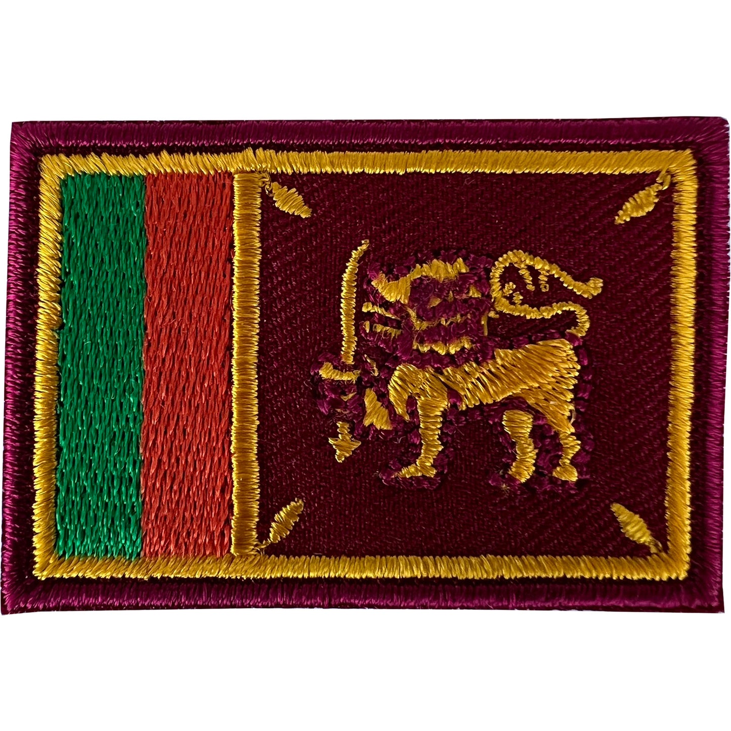 Mini Sri Lanka Flag Patch Iron Sew On Clothes Shirt Bag Small Embroidered Badge