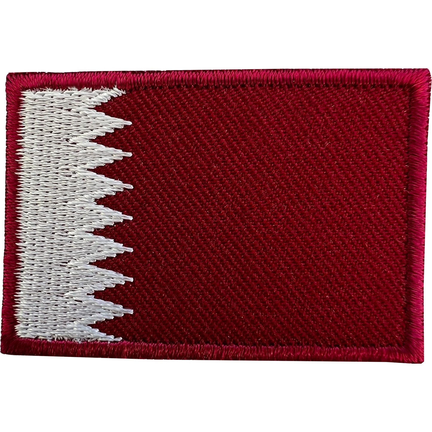 Mini Qatar Flag Patch Iron Sew On Denim Jeans Jacket Bag Small Embroidered Badge