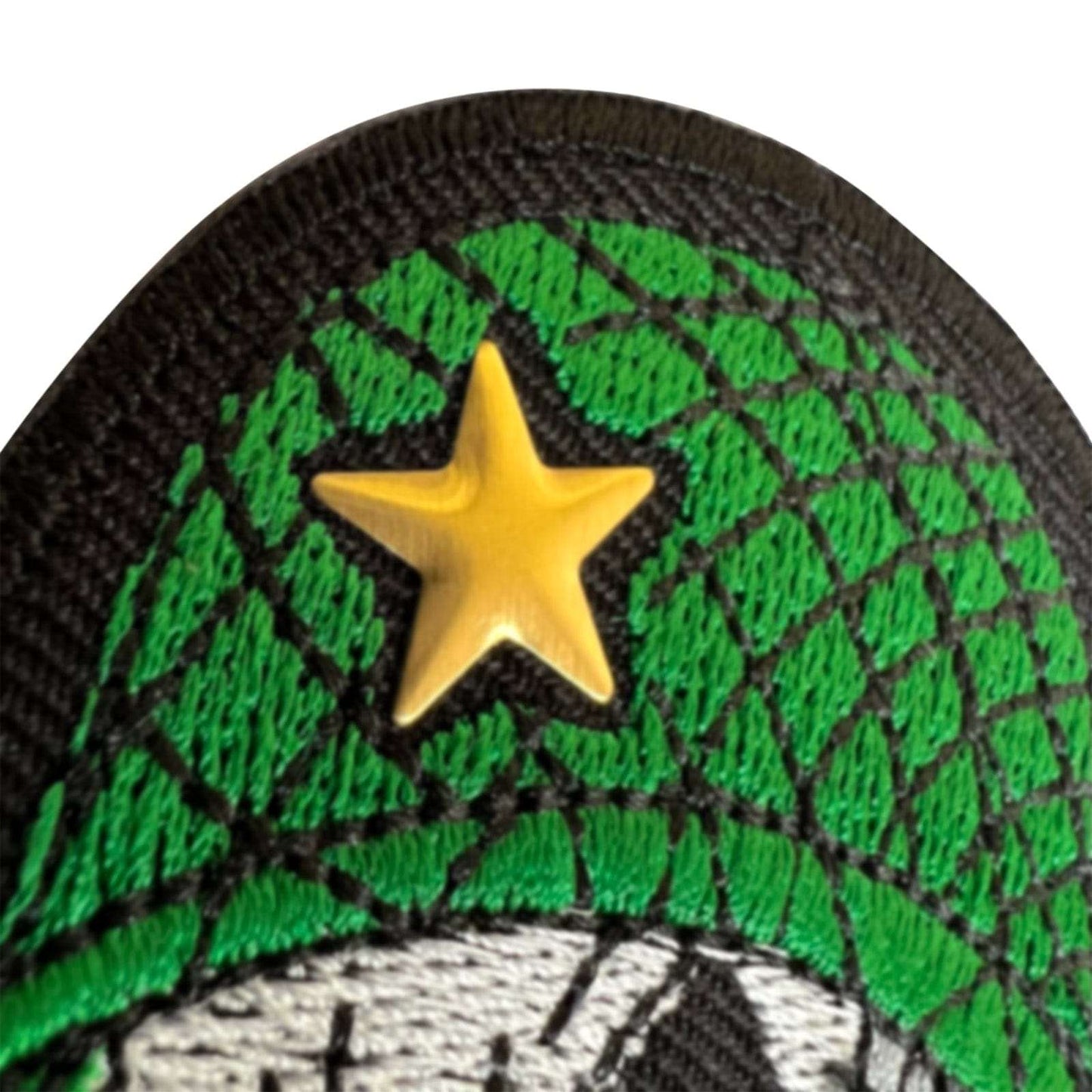 Army Skull Patch Iron Sew On Clothes Gold Star Bead Military Embroidered Badge