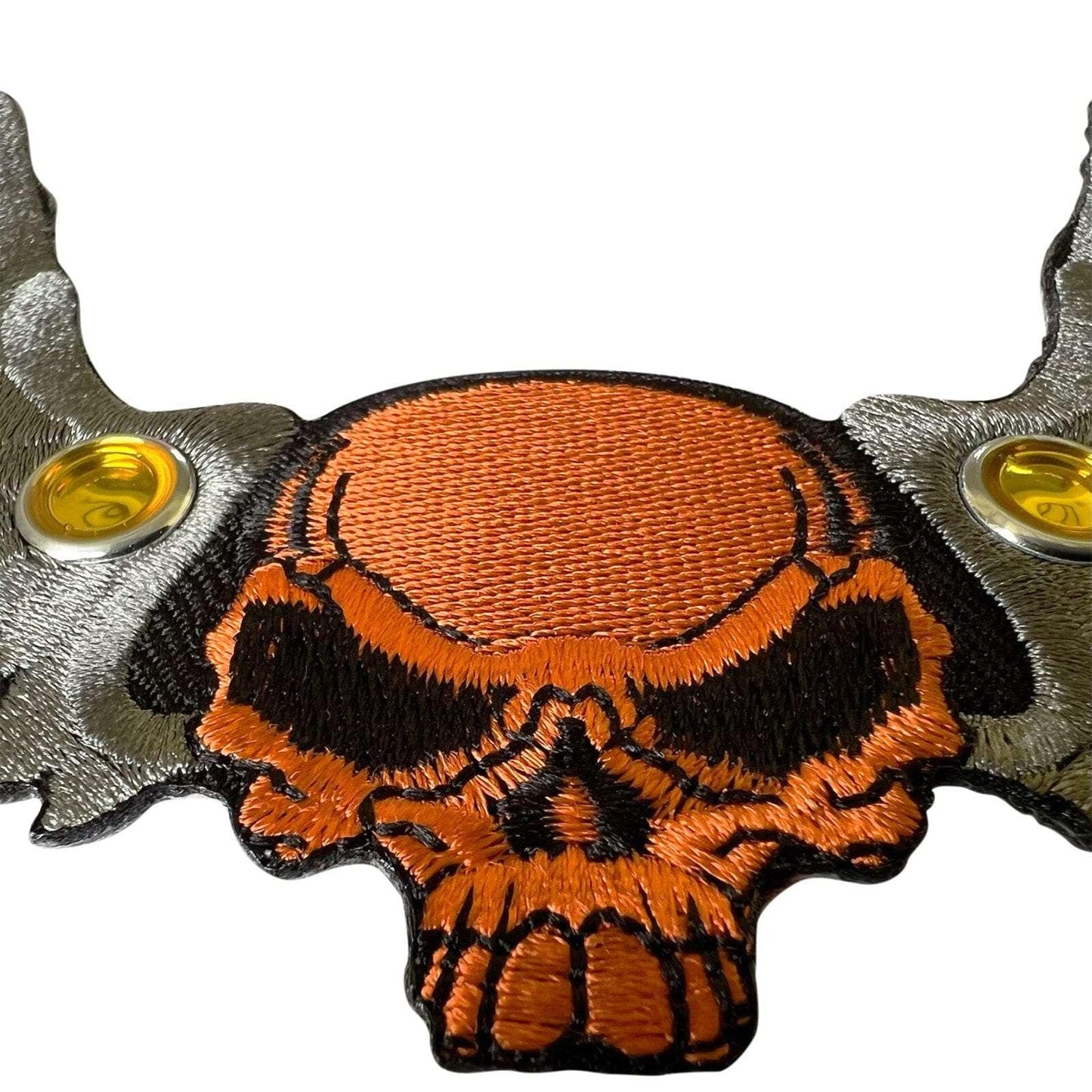 Bead Skull Wings Patch Iron Sew On Jeans Bag Dress Skirt Shirt Embroidered Badge