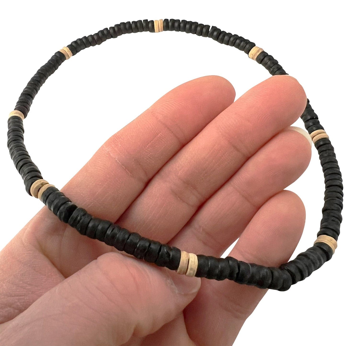 Black Brown Wood Beads Necklace Chain Mens Womens Girls Boys Handmade Jewellery