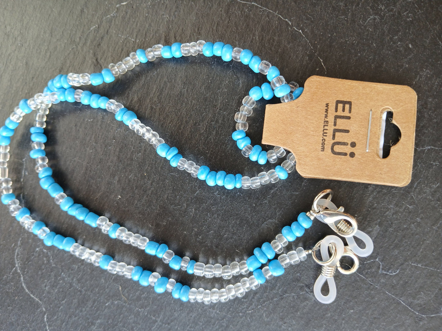 Blue and clear beads glasses strap Sunglasses chain accessories