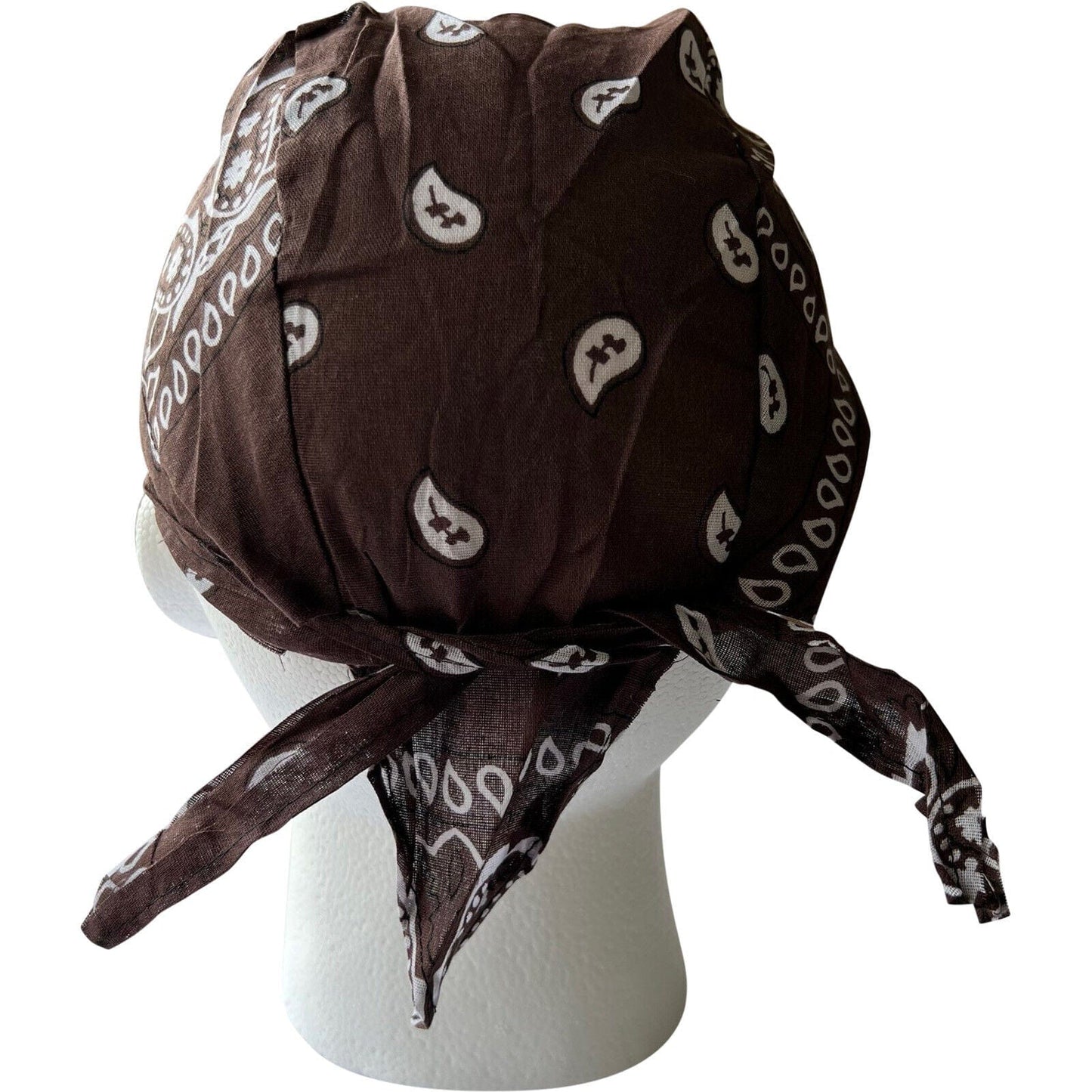 Brown Bandana Zandana Hairband Headband Headscarf Durag Hair Band Chef Hat Cap