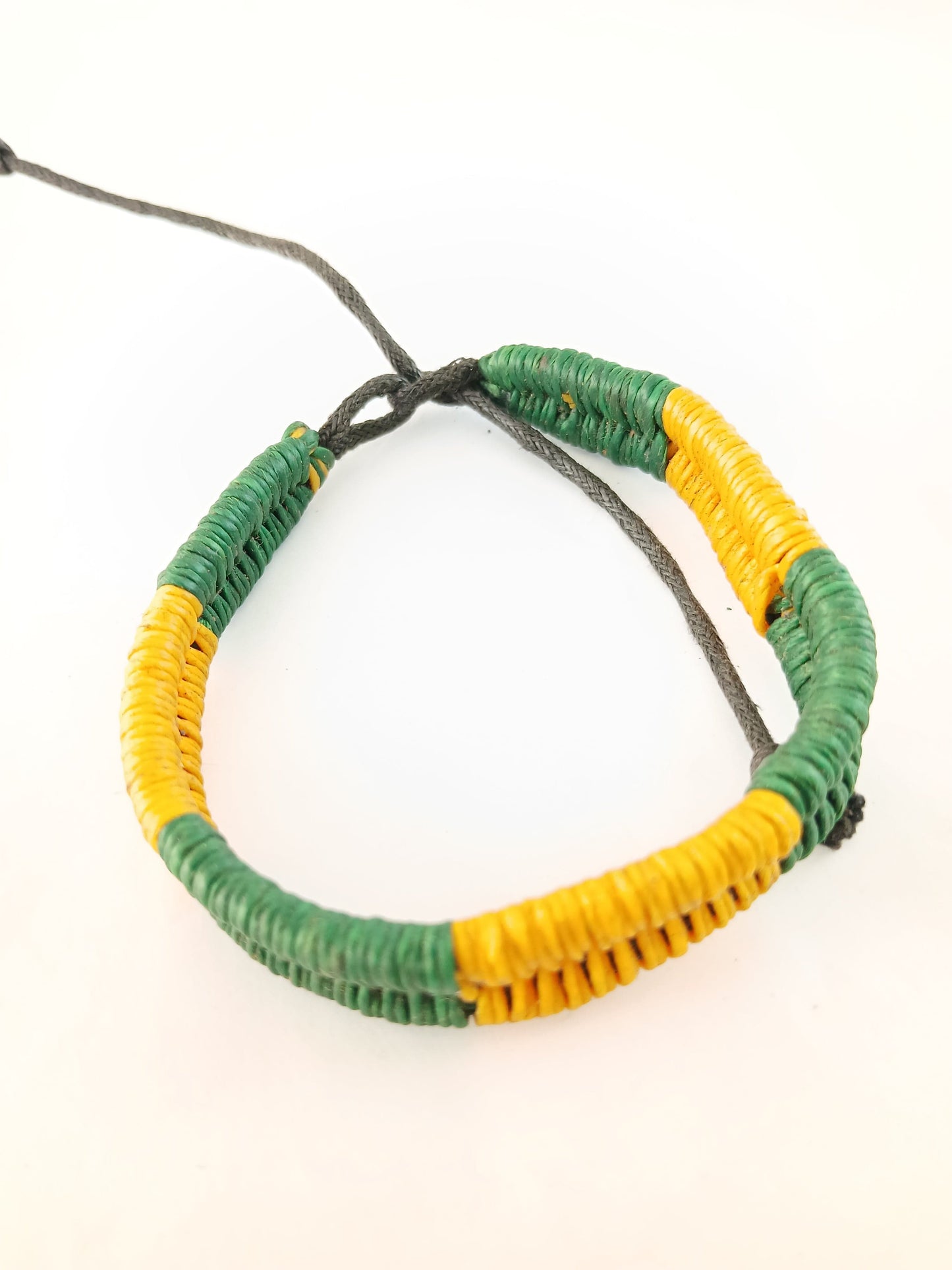 Handmade cotton waxed Jamaican bracelet jewellery wristband for unisex
