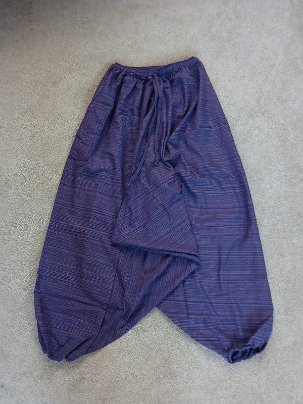 Handmade Purple Harem Pants Thailand Hippie Trousers Mens or Ladies Thai Clothes