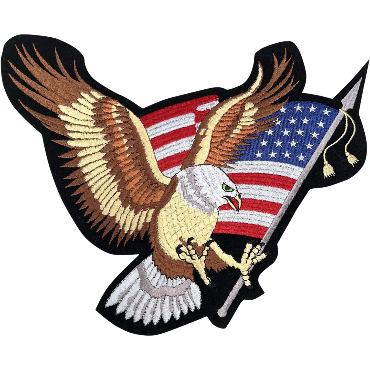Large Eagle United States of America Flag Patch Iron Sew On USA Embroidery Badge