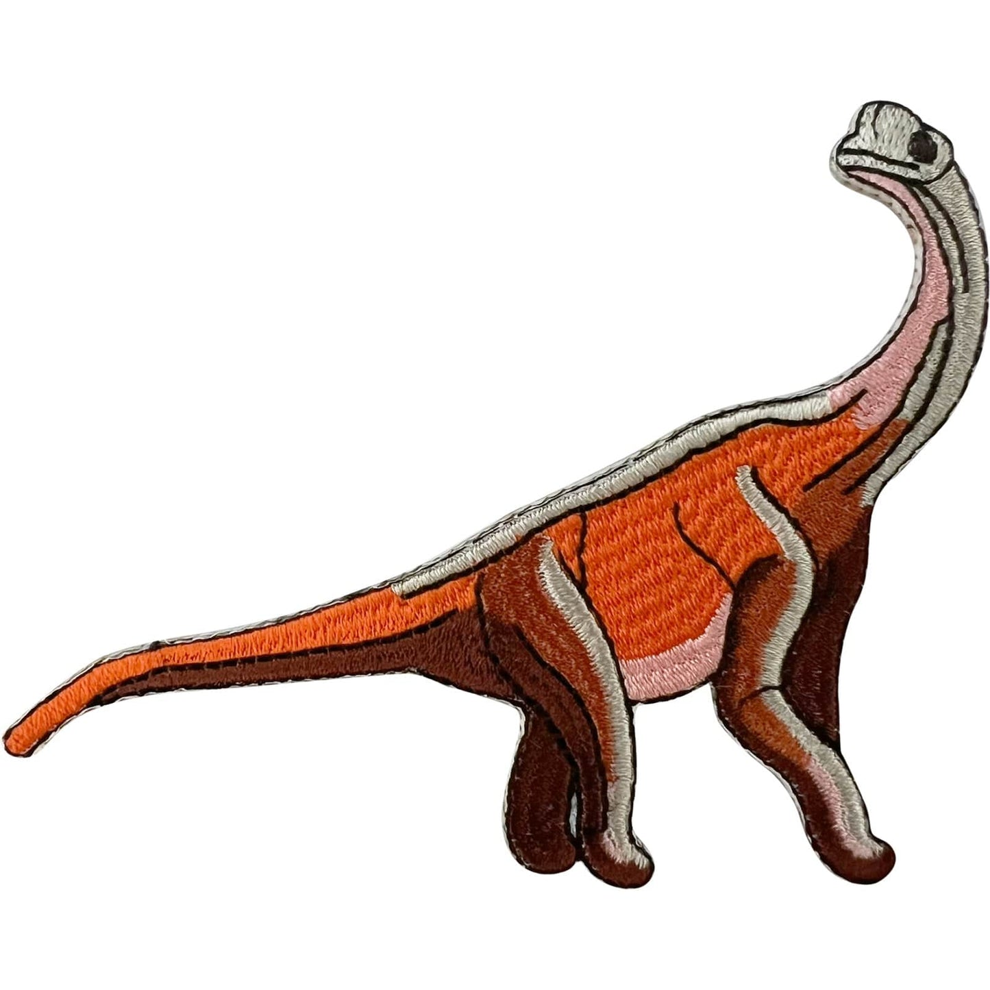 Long Neck Dinosaur Patch Iron Sewing On Embroidered Badge Applique Motif Decal