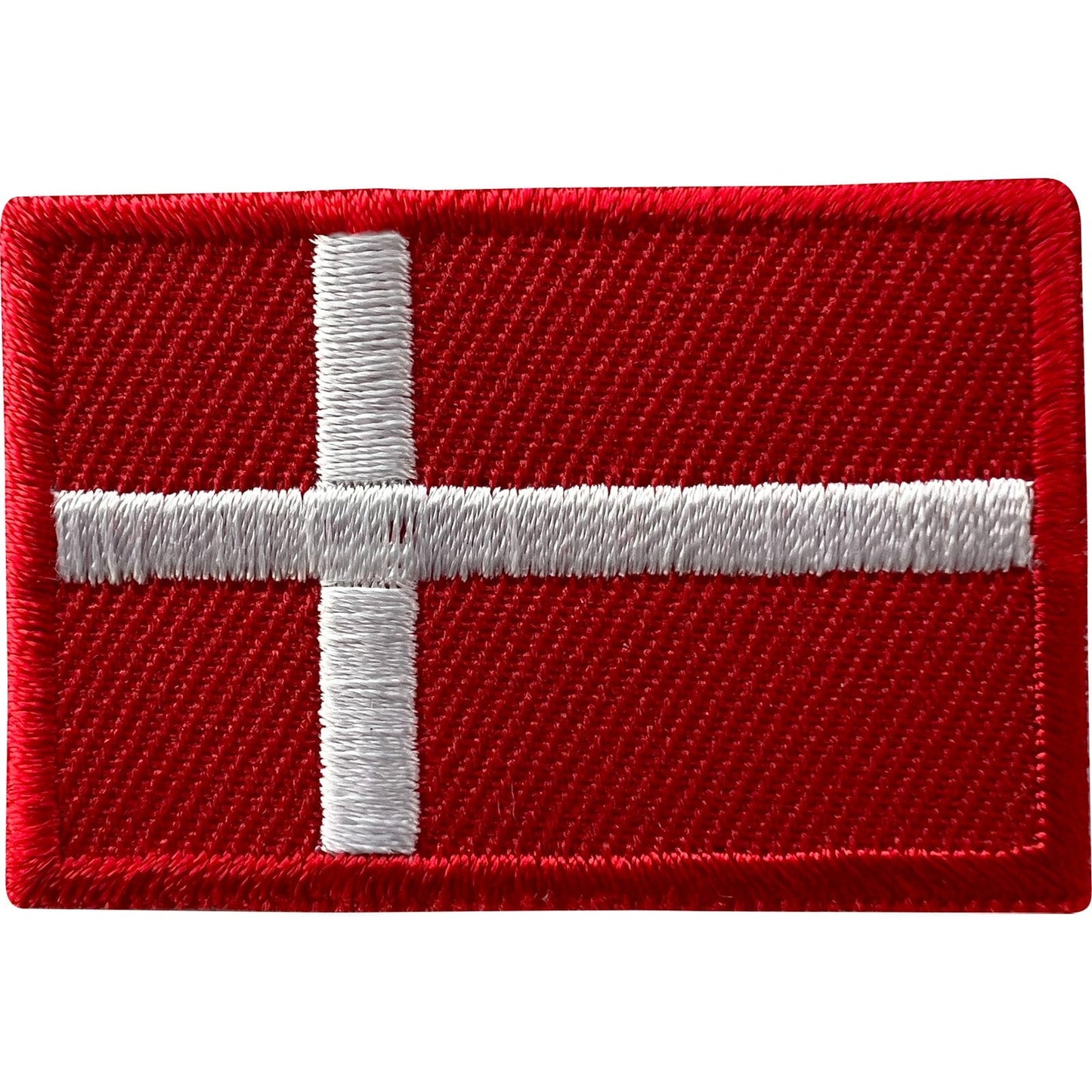 Mini Denmark Flag Patch Iron Sew On Clothes Bags Small Danish Embroidered Badge
