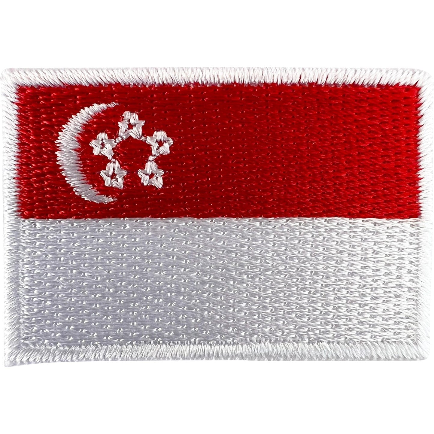 Mini Singapore Flag Patch Iron Sew On Clothes Bag Jacket Small Embroidered Badge