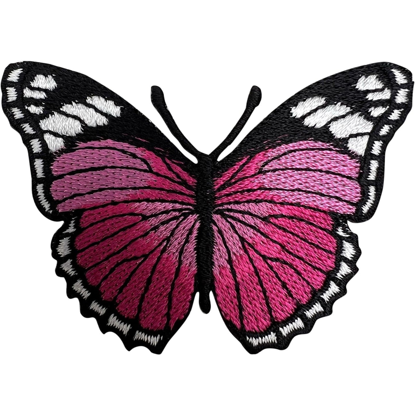 Pink Butterfly Patch Iron Sew On Jeans Jacket Bag Dress Shirt Embroidered Badge