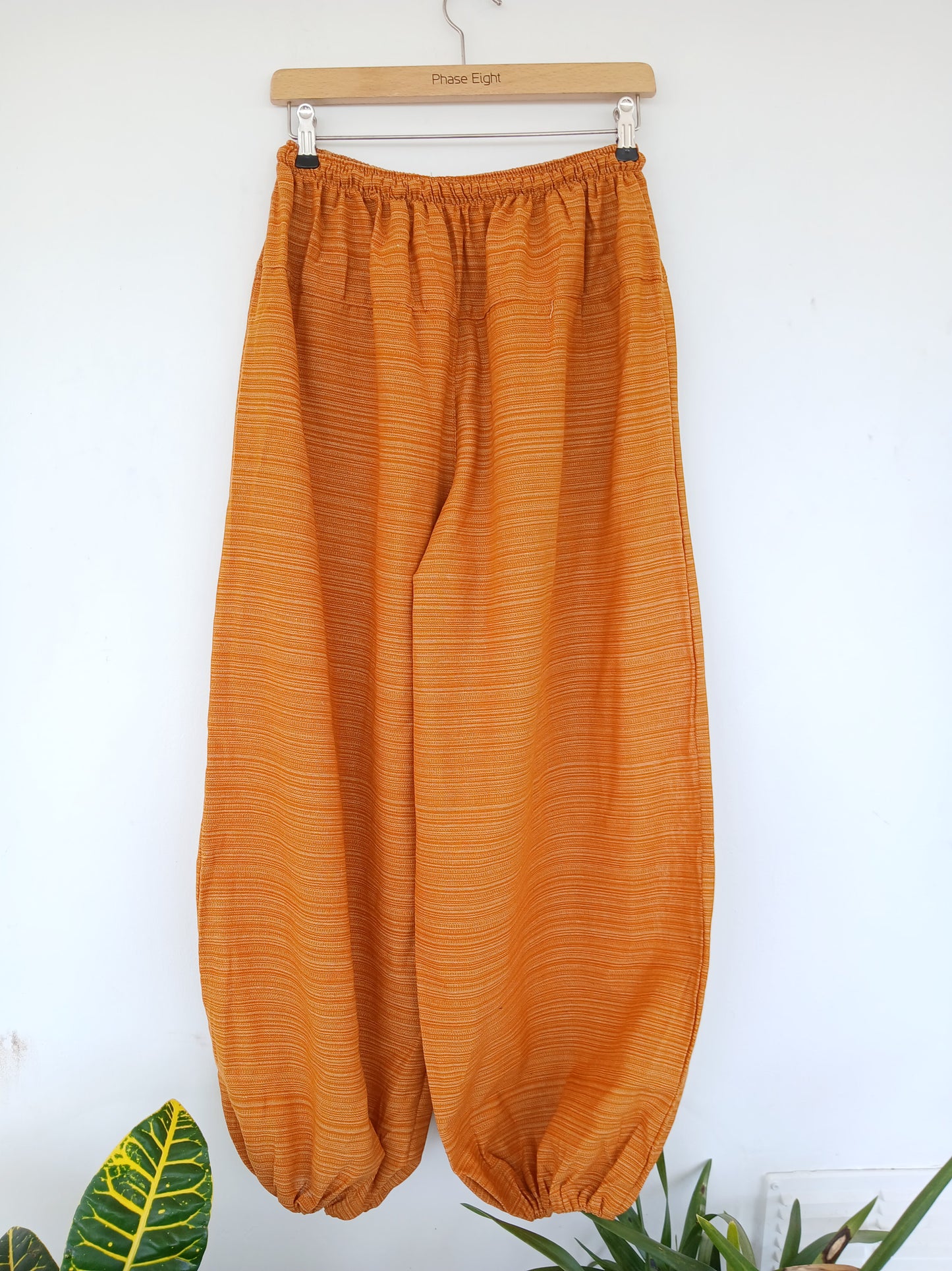 Yellow cotton baggy relaxed fit harem pants Boho hippie trousers one size for 8-10-12