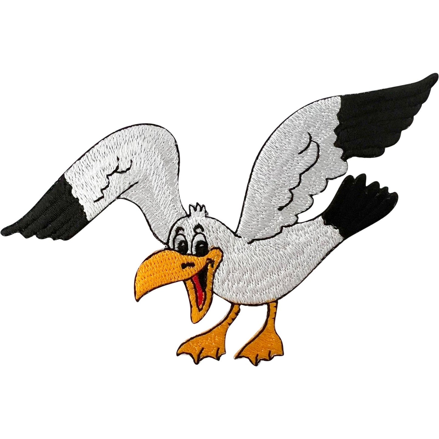 Seagull Patch Iron Sew On Clothes Bag T Shirt Cap Bird Seaside Embroidered Badge