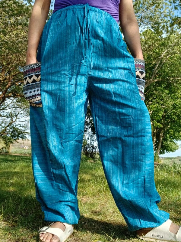 Turquoise Green Blue Harem Pants Summer Holiday Travel Ladies Mens Thai Trousers