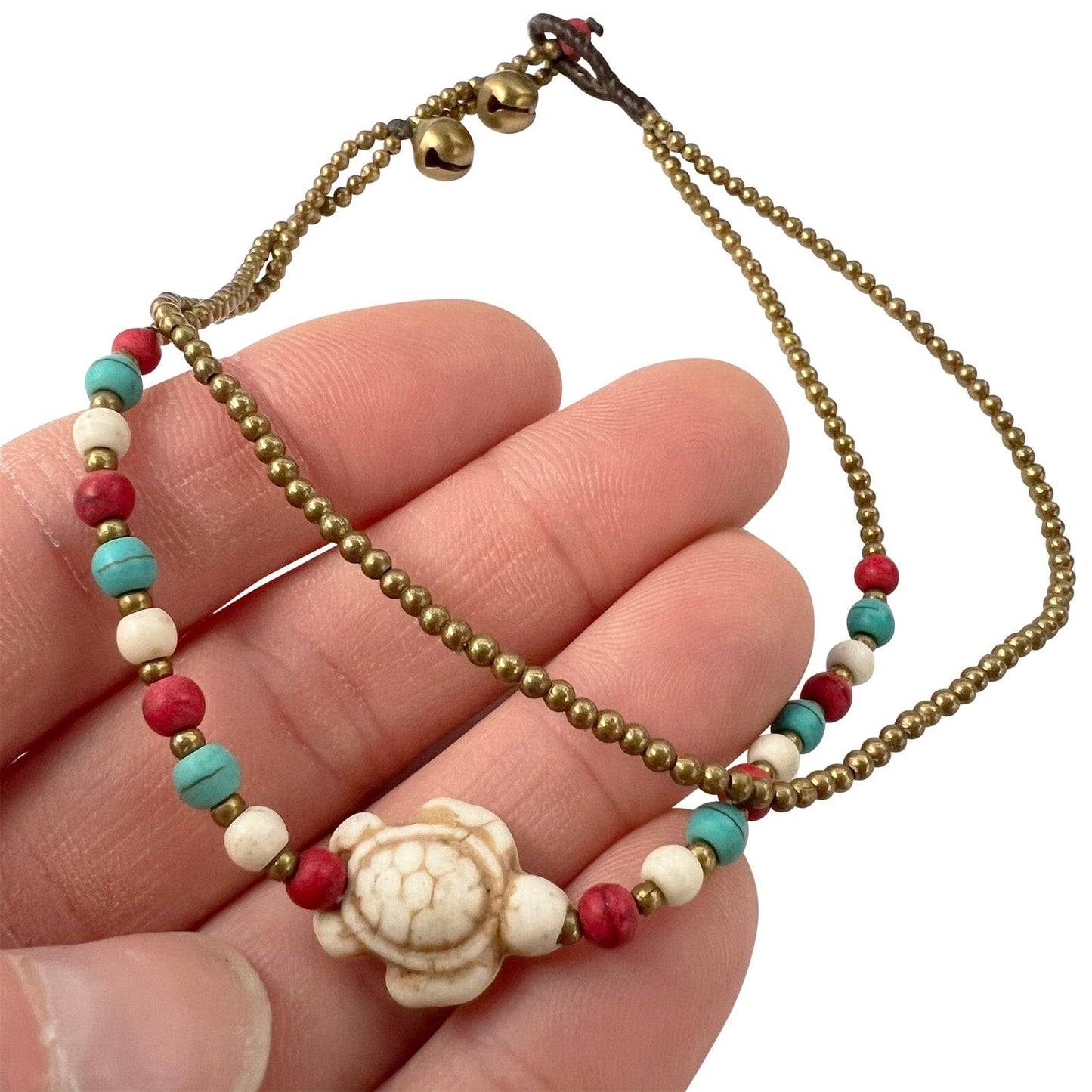 Turtle Gold Beads Anklet Foot Chain Ankle Bracelet Womens Ladies Girls Jewellery