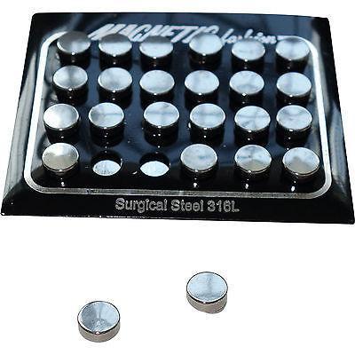 1 x Pair of Magnetic Clip On Silver Colour Stud Earrings Mens Womens Boys Girls 1 x Pair of Magnetic Clip On Silver Colour Stud Earrings Mens Womens Boys Girls