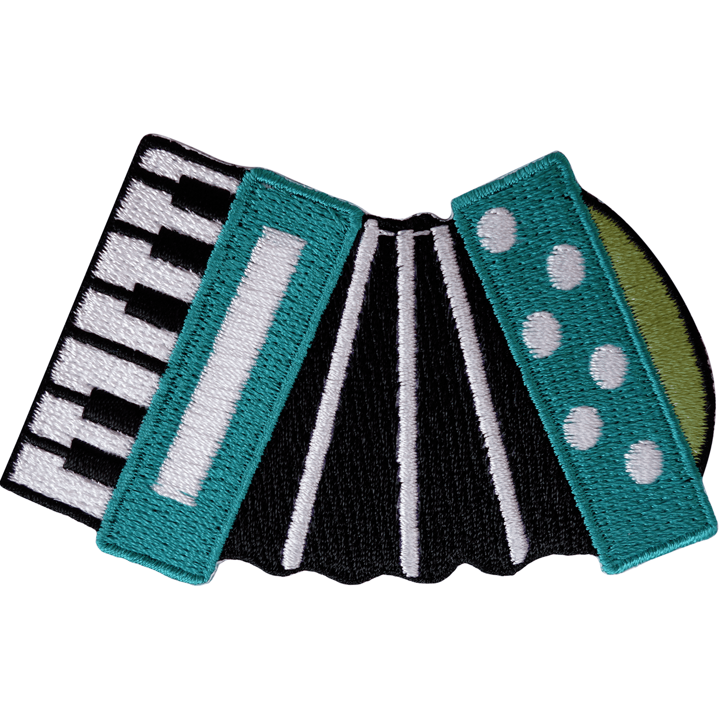 Accordion Patch Iron Sew On Musical Instrument Embroidered Badge Keyboard Music