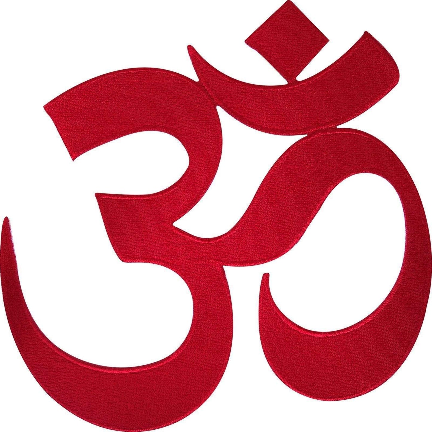 Big Large Embroidered Iron Sew On Om Symbol Patch Aum Badge Hinduism Buddhism
