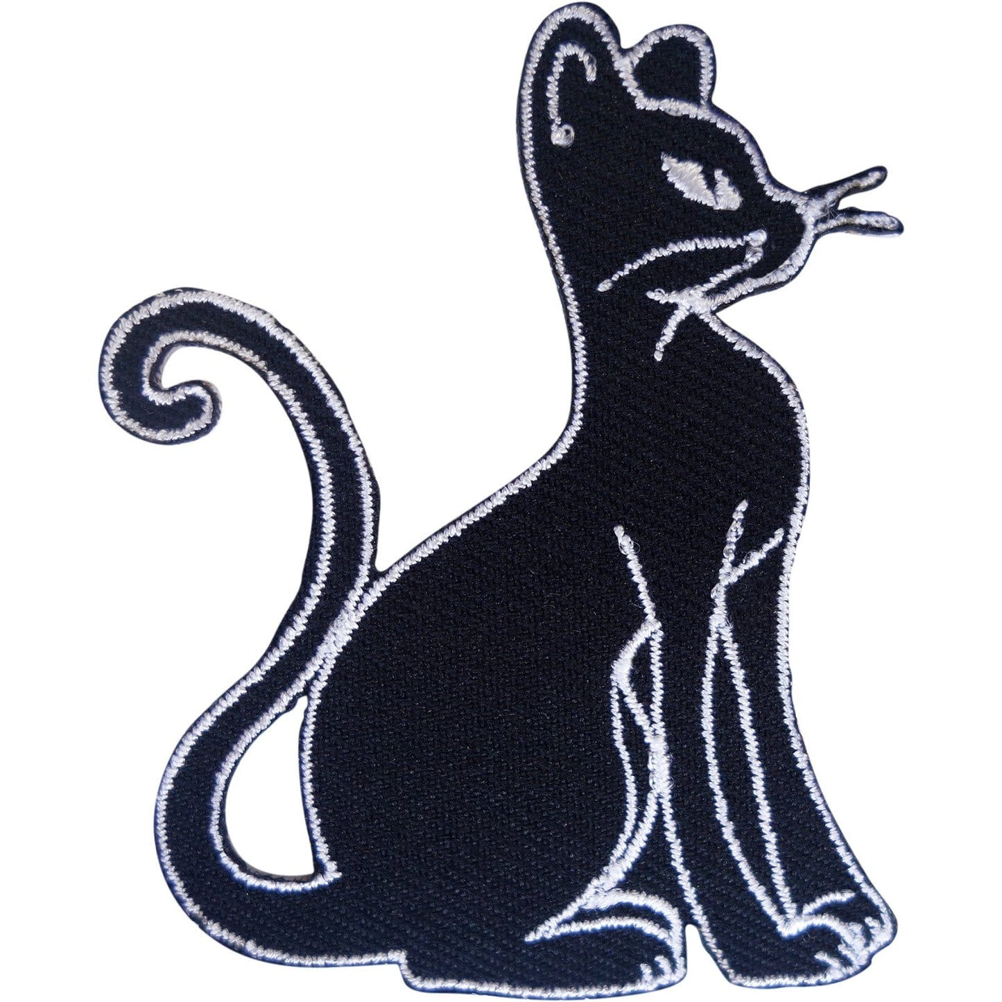 Black Cat Patch Iron Sew On T Shirt Jeans Skirt Dress Bag Top Embroidered Badge