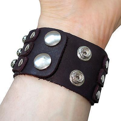Black Leather Stud Bracelet Wristband Bangle Mens Womens Surfer Tribal Biker Emo Black Leather Stud Bracelet Wristband Bangle Mens Womens Surfer Tribal Biker Emo