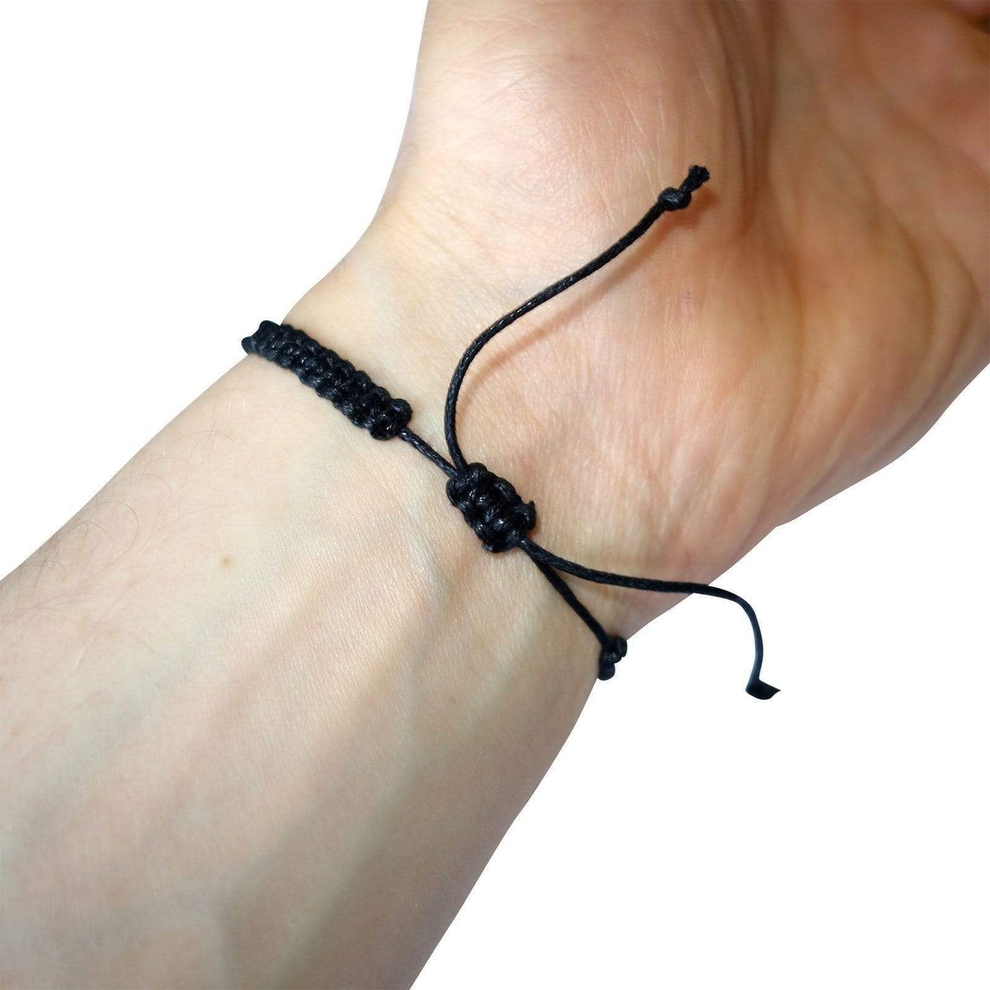 Brown Wood Black Cotton Bracelet Wristband Bangle Mens Womens Ladies Jewellery