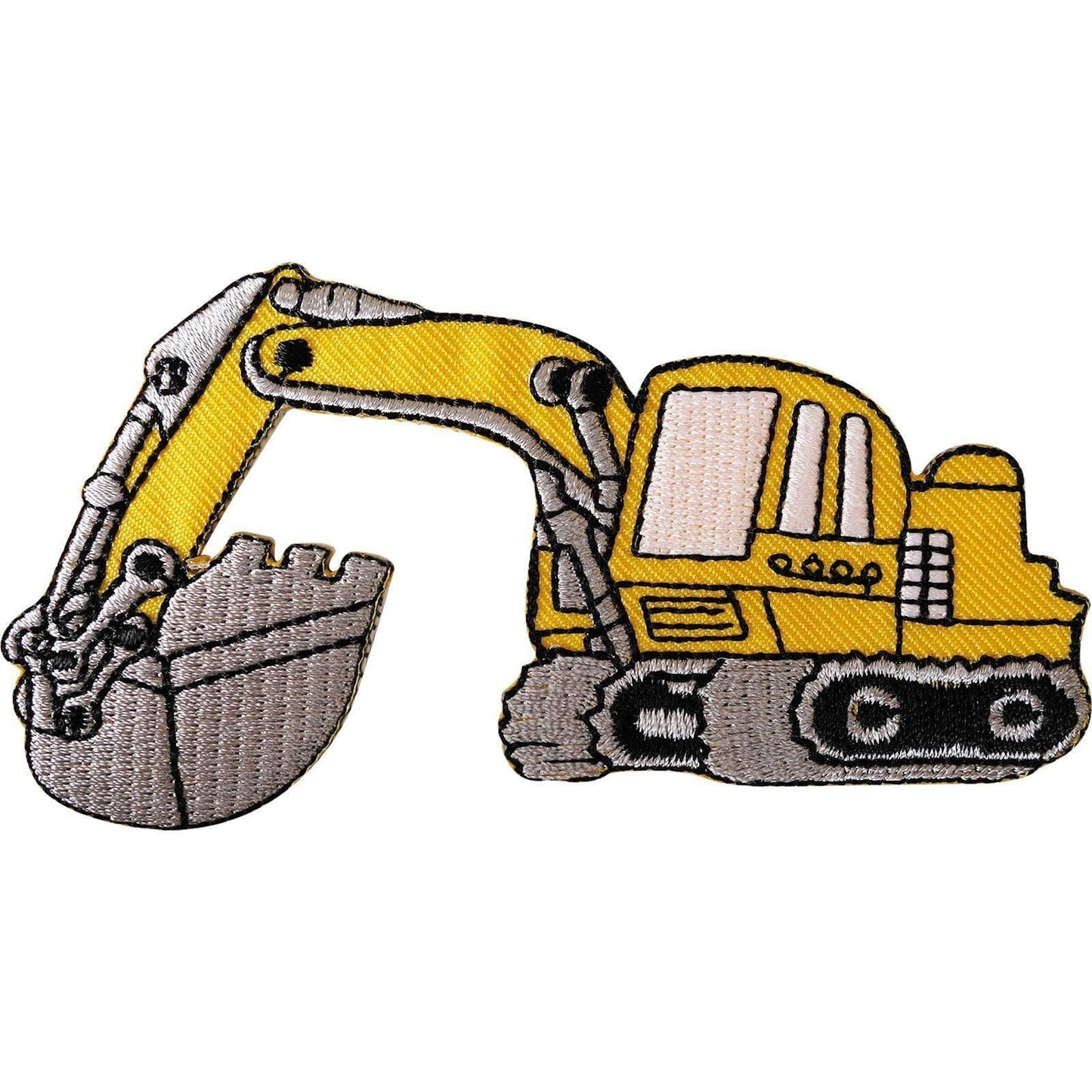Bucket Digger Patch Iron Sew On Embroidered Builder Excavator Badge Kids Crafts