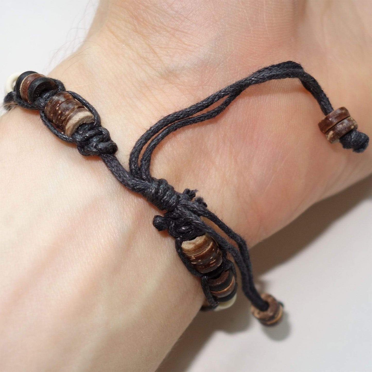 Cool Surfer Wood Beads Charm Bracelet Beads Wristband Bangle Mens Ladies Jewelry