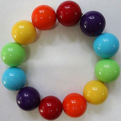 Elastic Multicoloured Bead Bracelet Wristband Bangle Womens Ladies Girls Jewelry