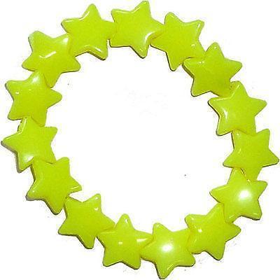Elastic Neon Yellow Stars Bracelet Wristband Bangle Toddler Girls Kids Jewellery Elastic Neon Yellow Stars Bracelet Wristband Bangle Toddler Girls Kids Jewellery