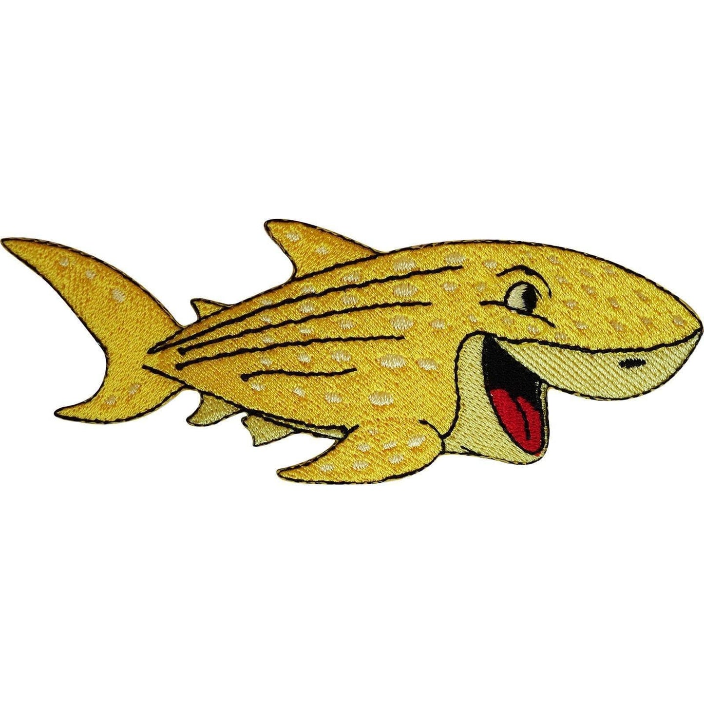 Embroidered Shark Iron On Badge Sew On Patch Embroidery Fish Clothes Applique