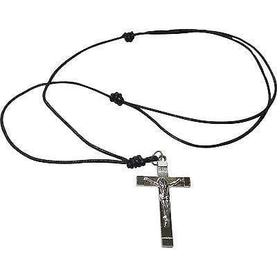 Jesus Cross Metal Pendant Black Cord Chain Necklace Mans Girls Boys Kids Jewelry Jesus Cross Metal Pendant Black Cord Chain Necklace Mans Girls Boys Kids Jewelry
