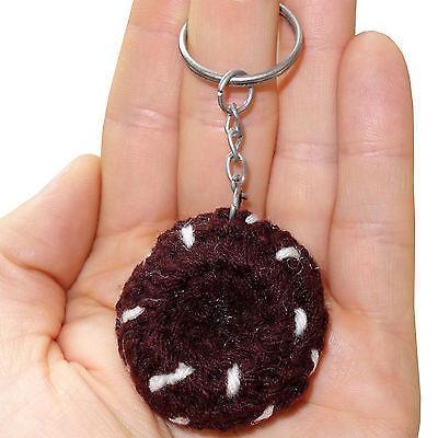 Knitting Wool Yarn Knitted Doughnut Keyring Donut Keychain Key Ring Chain Toy Knitting Wool Yarn Knitted Doughnut Keyring Donut Keychain Key Ring Chain Toy