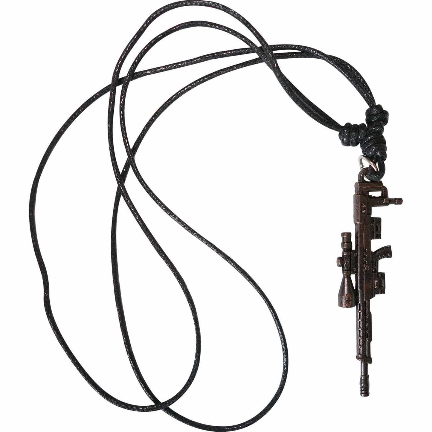 Metal Machine Gun Rifle Pendant Necklace Chain Mens Boys Girls Kids Jewellery