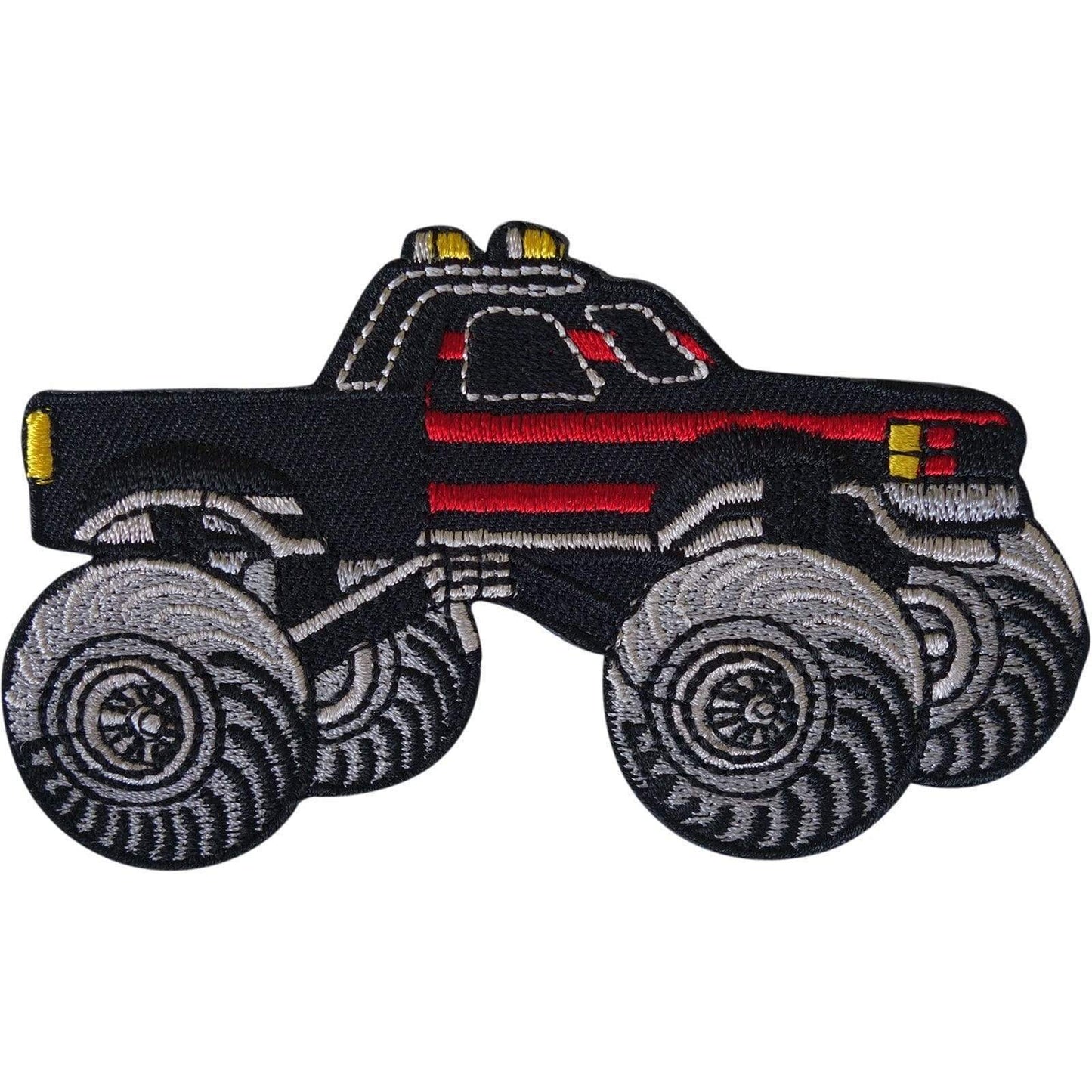 Monster Truck Patch Iron Sew On Embroidery Badge Black Car Embroidered Applique