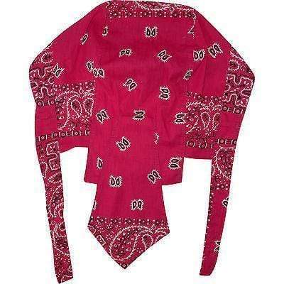 Paisley Leaf Red Zandana Bandana Biker Running Motorcycle Chef Hat Beach Sun Cap