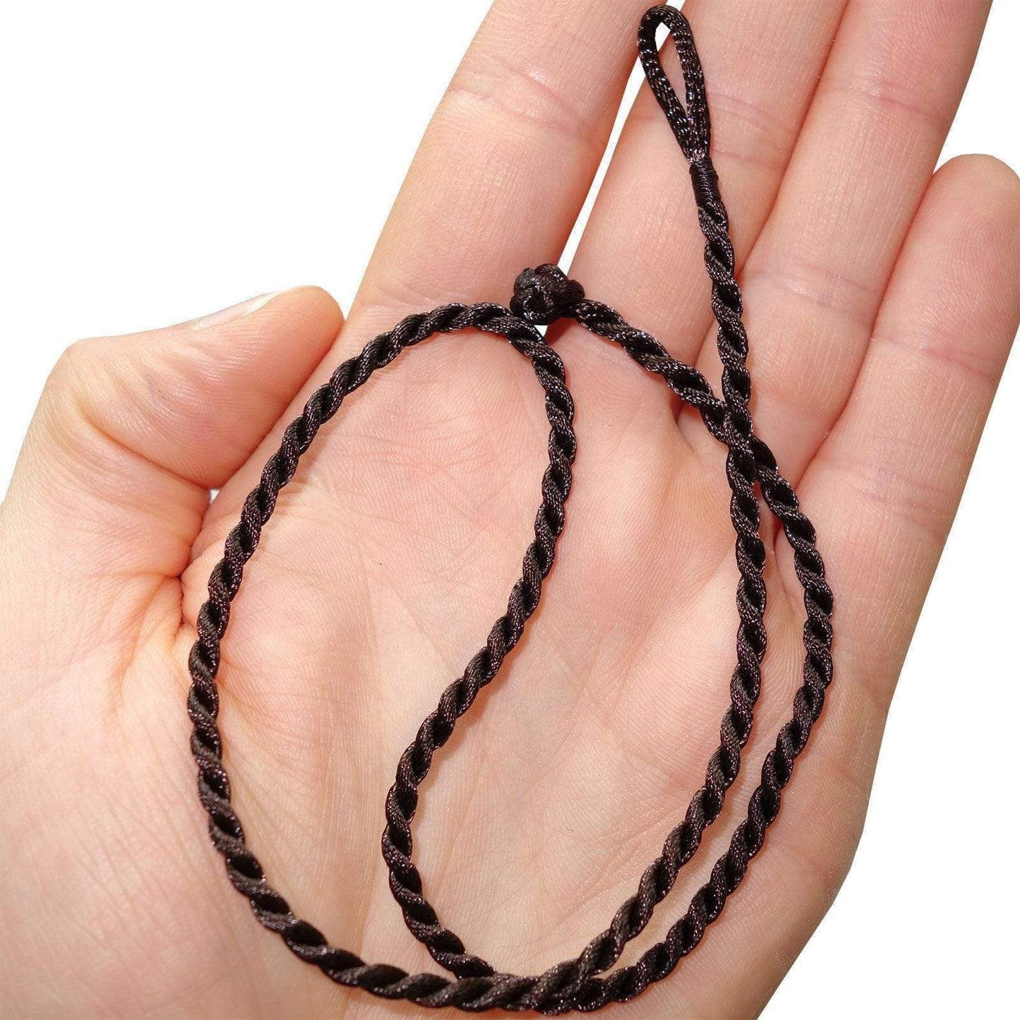 Plain Brown Twisted Rope Silk Cord Necklace Chain Choker Mens Ladies Boys Girls