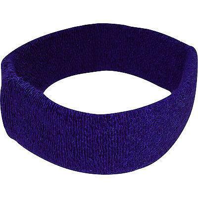 Purple Sports Head Sweatband Hairband Sweat Band Headband Fitness Tennis Squash