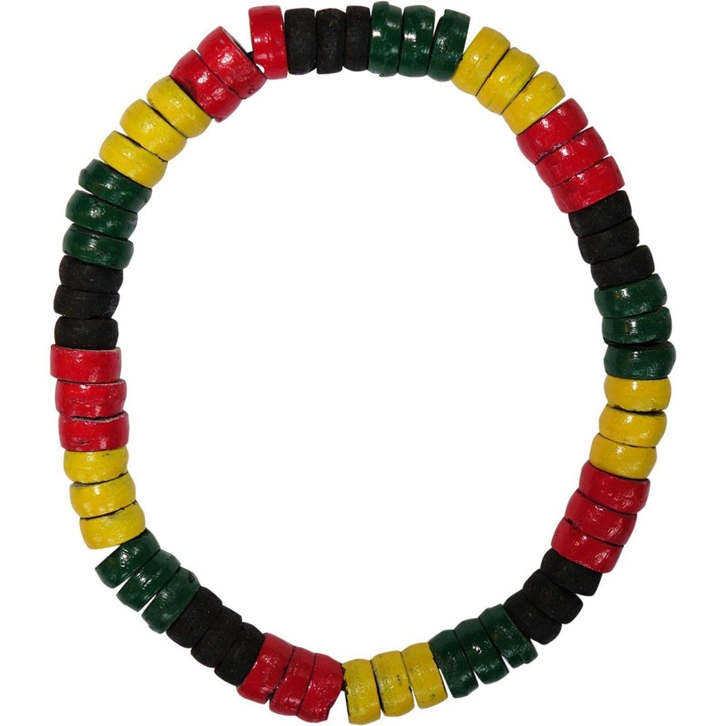 Rasta Colour Wood Bead Bracelet Wristband Bangle Mens Womens Reggae Jewellery