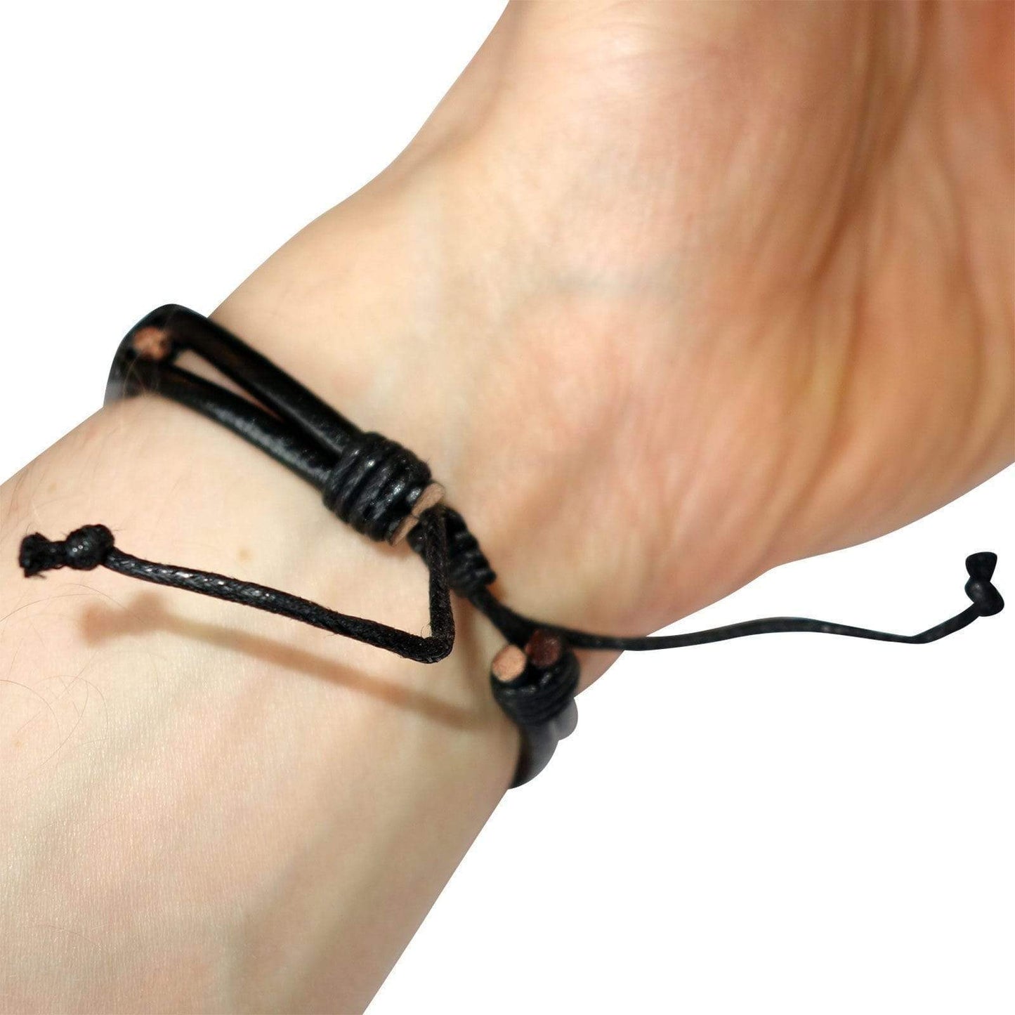 Rasta Striped Black Leather Bracelet Wristband Bangle Mens Womens Kids Jewellery