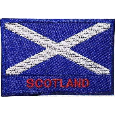 Scotland Flag Embroidered Iron Sew On Patch Scottish T Shirt Kilt Coat Bag Badge