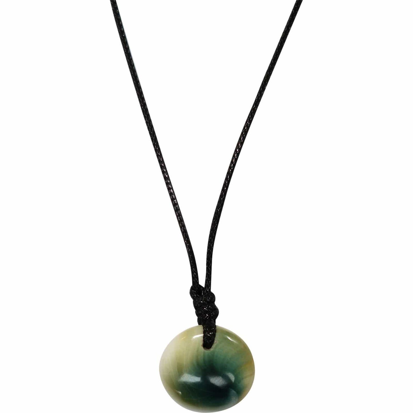 Shiva Eye Shell Pendant Black Cord Necklace Chain Mens Womens Girl Boy Jewellery